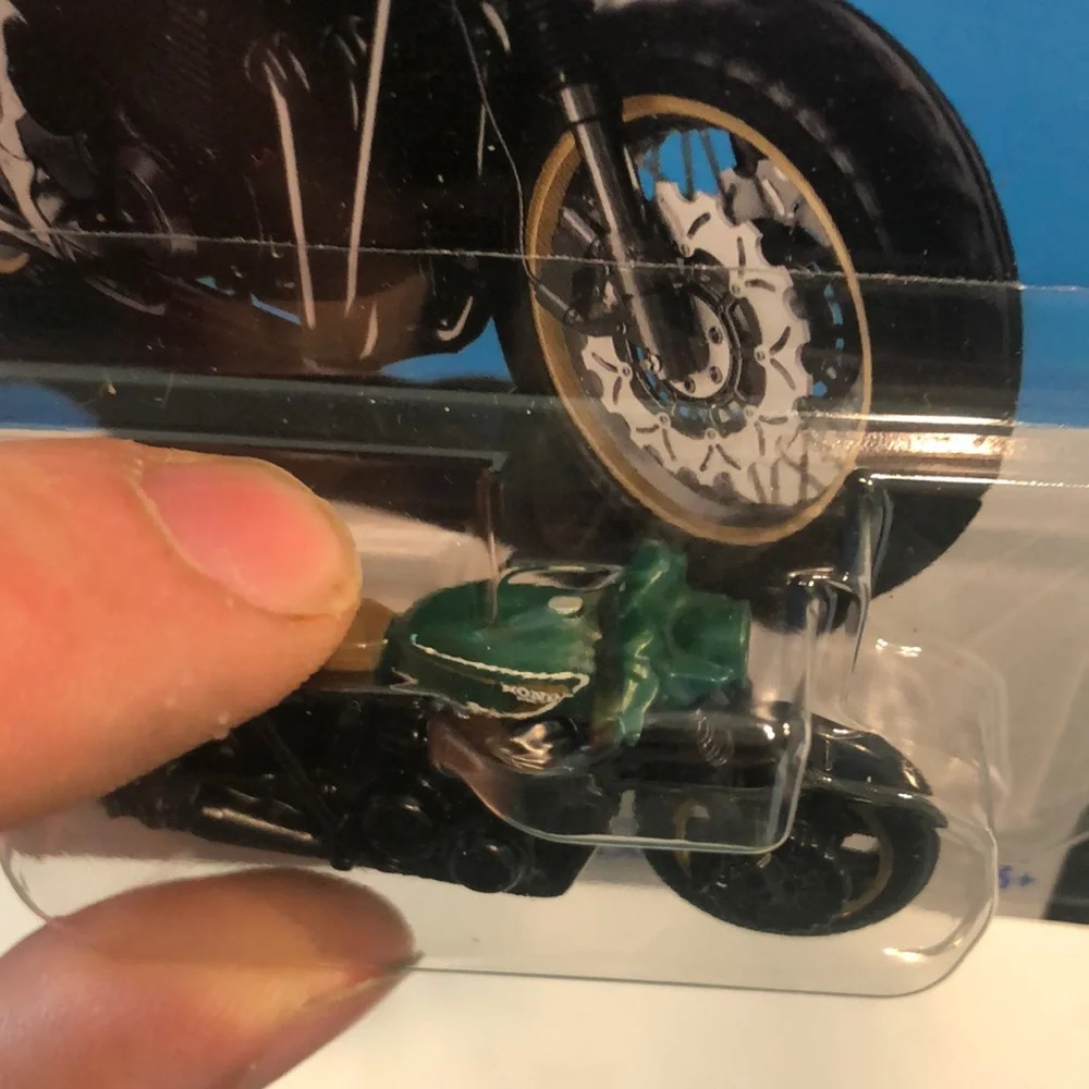 Mattel Hot Wheels Honda CB750 Café Motorcycle - Green and Black